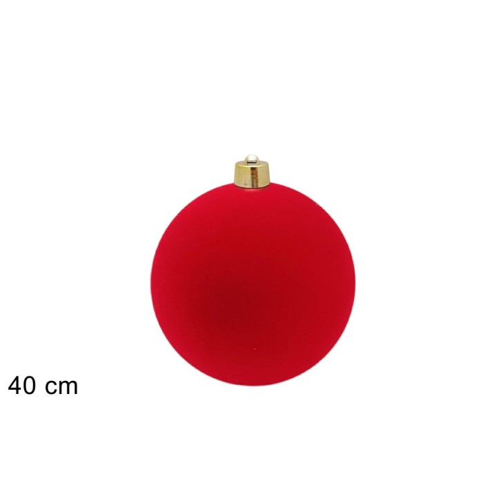 SFERA 40 CM. FLOCCATA ROSSA